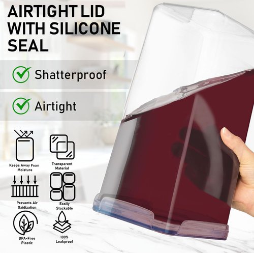 Flour Storage Container Set by [Brand Name] - 2 Extra Large Airtight Containers | 8.5L BPA-Free for Kitchen & Pantry