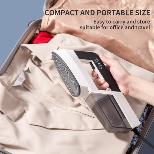 HOMETOP Handheld Clothes Steamer - 1300W Fast Heat-Up, Portable Wrinkle Remover for Home & Travel
