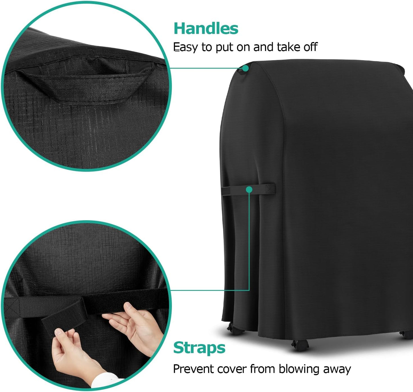 SunPatio 30 Inch Waterproof Grill Cover - Fits Weber Spirit 210, Charbroil & Kenmore | UV Resistant & Durable