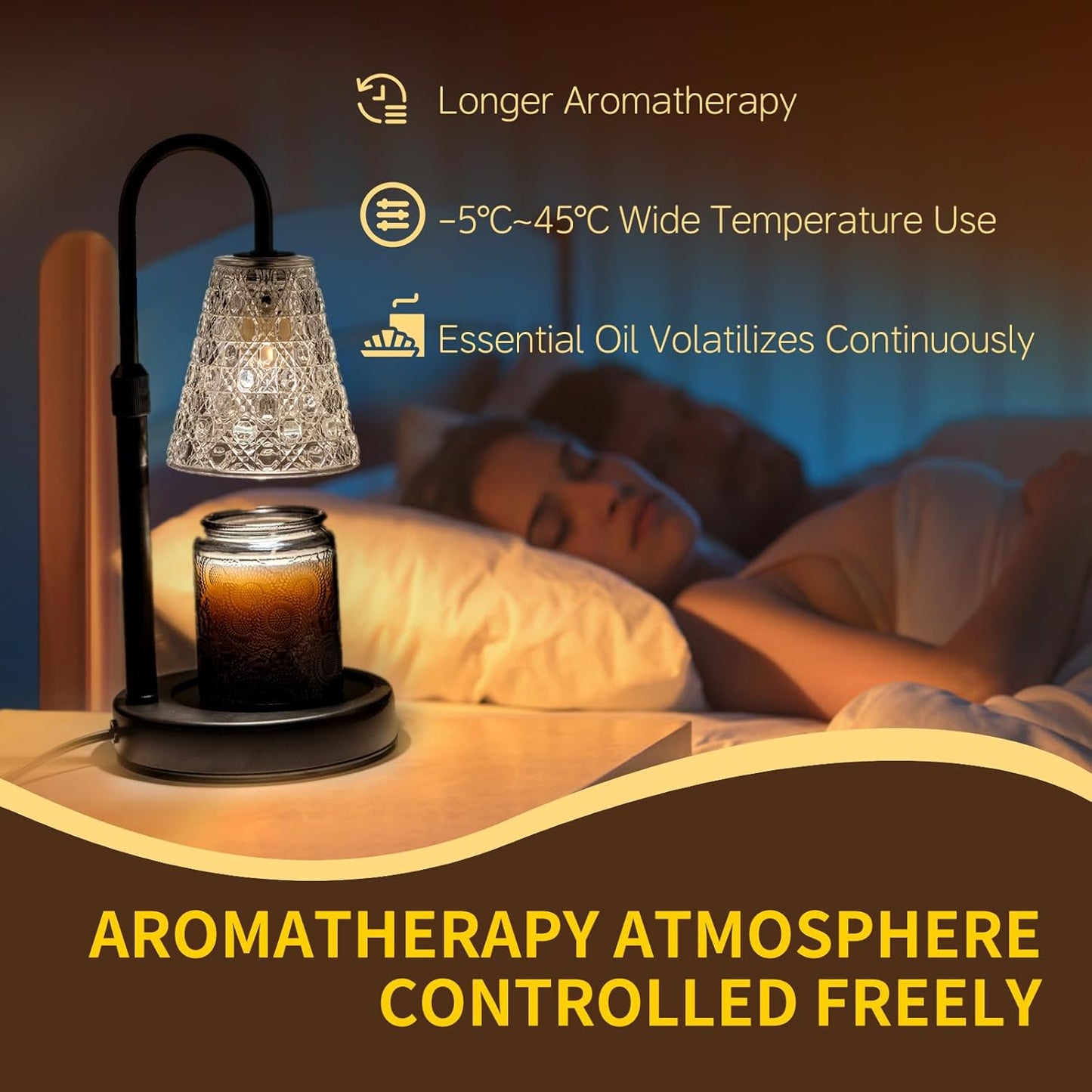 Skiennix Candle Warmer Lamp - Dimmable with Timer | Perfect Birthday Gift for Women & Moms, New Home Decor