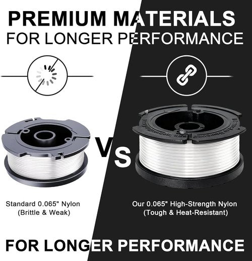 Black+Decker Autofeed String Trimmer Line Replacement - 30ft 0.065" | 6 Spools & 1 Cap