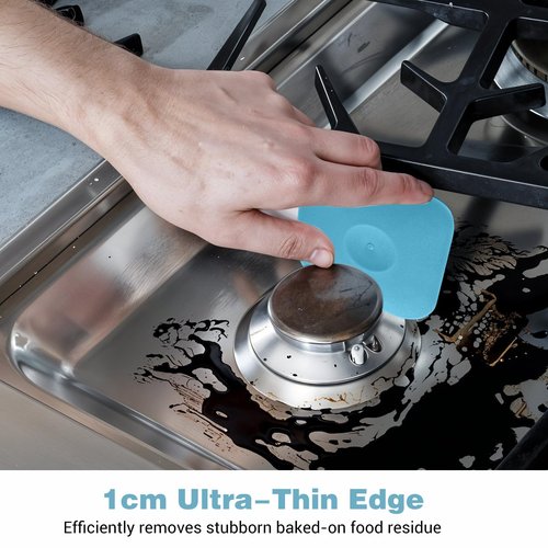 10 Pcs Pan Scraper Tool Nylon Plastic Pot Scraper Sturdy Scraper Kitchen Dish Scraper Tool for Cast Iron Skillets and Cookware (Dishwasher Safe)