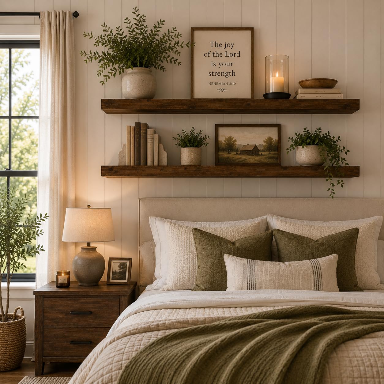 LA GRANGE RANGE® 23.6" Floating Shelves for Wall, 2X Pack, Wall Shelves for Storage & Décor, Perfect for Bathroom, Bedroom, Kitchen, Living Room, Natural Wood Finish with Hidden Bracket - Toasty Brown