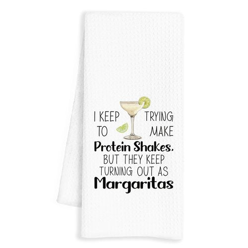 INDAJEDN Funny Margarita Gifts Kitchen Towels, Funny Dish Tea Bar Towels for Kitchen Home Bar, Margarita Decor, 16x24 Inches