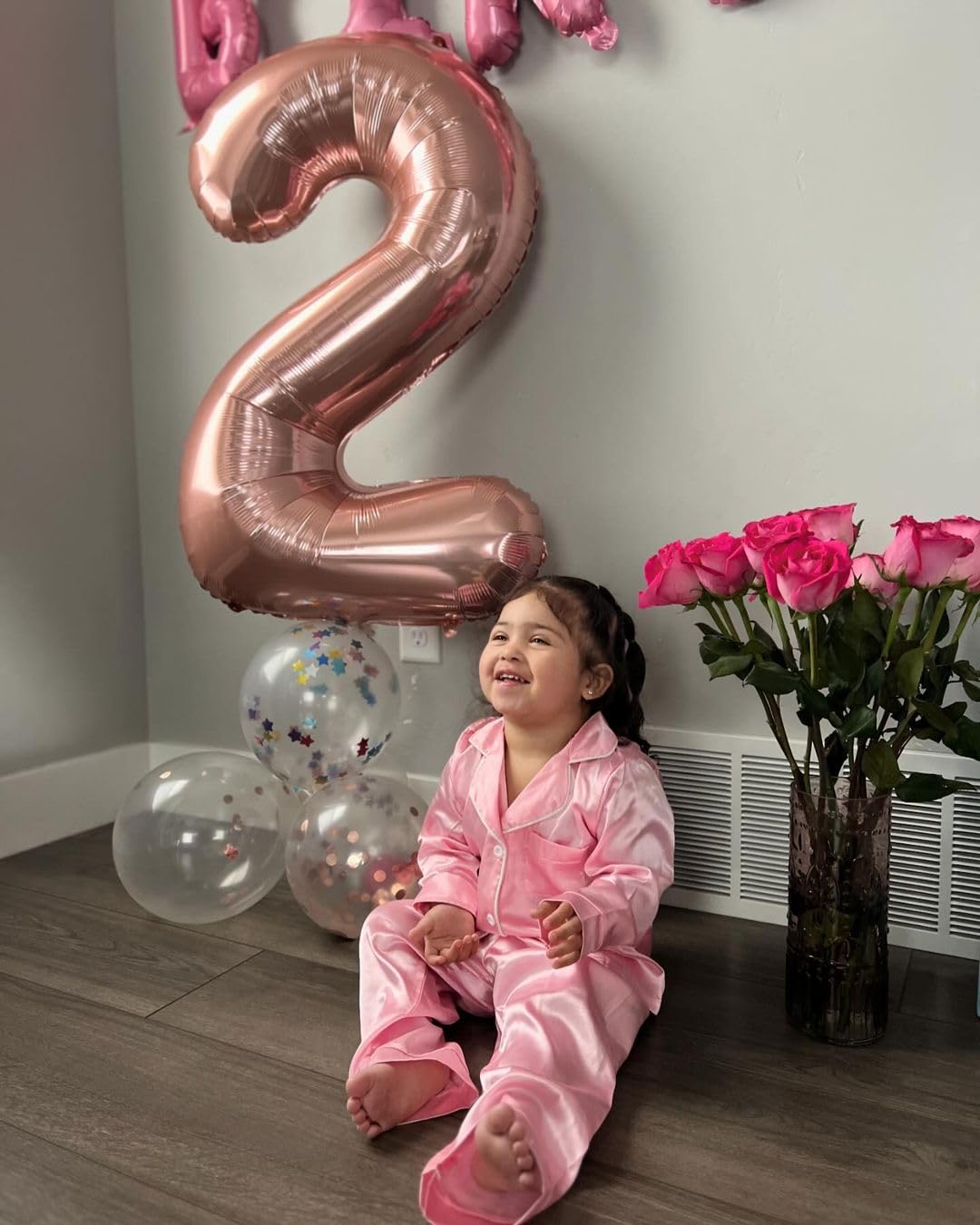 Rose Gold Number 12 Balloon 40 inch, 12 Number Balloons, 12th Birthday Decorations for Girls Boys, 12 Year Old Rose Gold Party Supplies