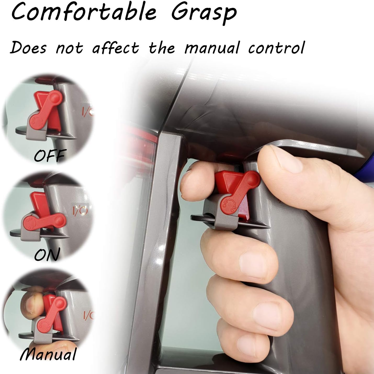 REEYEAR Power Button Control Clamp - Compatible with Dyson V6, V7, V8, V10, V11, V15 | 2-Pack for Easy Use