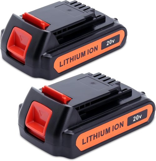 Black & Decker LBXR20 20V Lithium Battery - 4.0Ah Power for Cordless Tools | 2-Pack