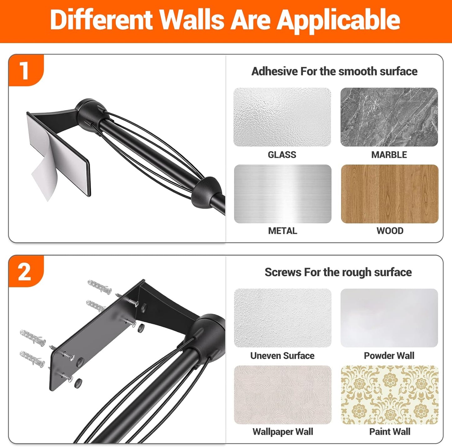 Paper Towel Holder - Under Cabinet Wall Mount by [Brand Name] | Single-Hand Operable, Self-Adhesive or Drilled, Black