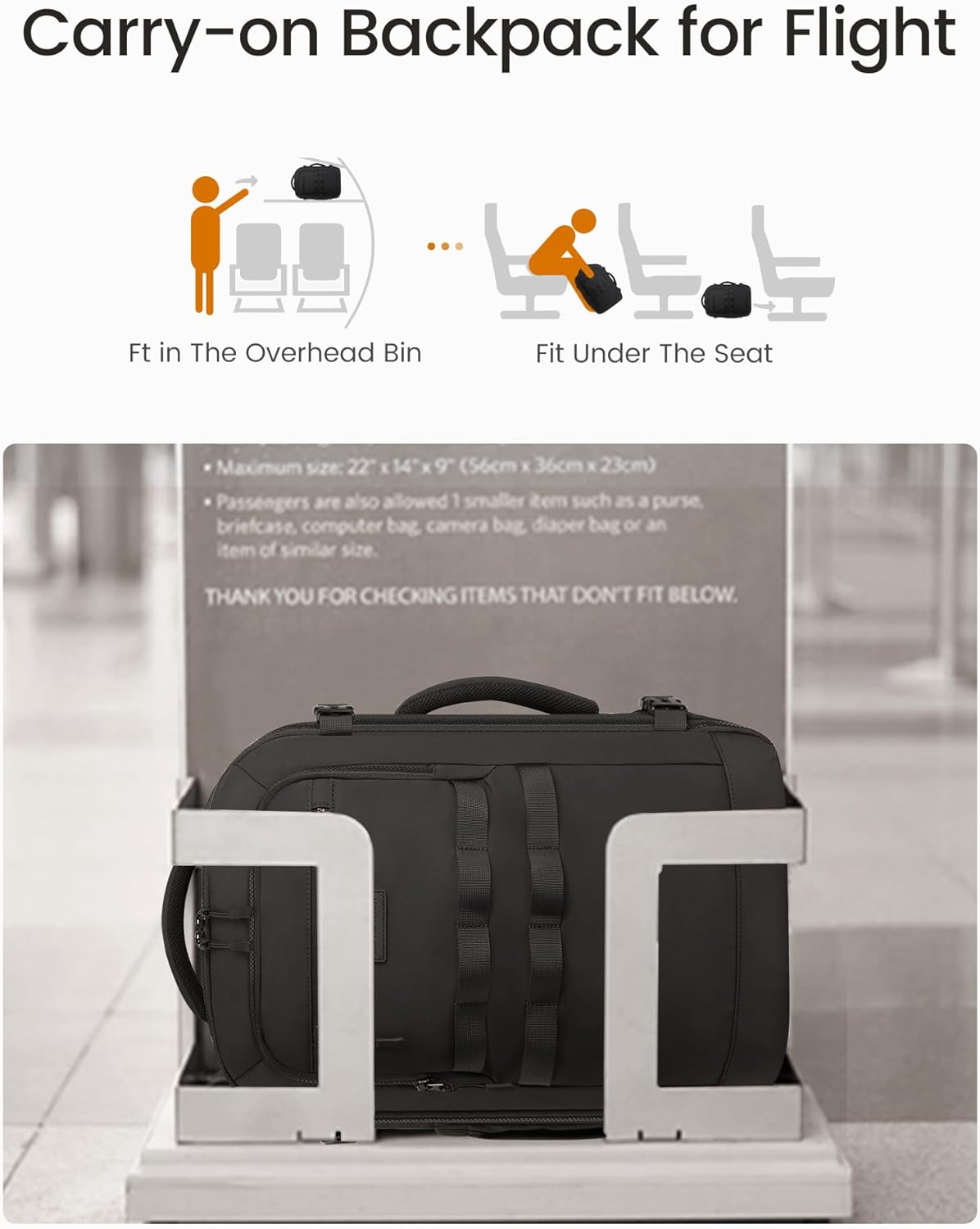 LOVEVOOK 40L Travel Backpack - TSA Approved Carry-On with 3 Packing Cubes | Waterproof Design Fits 17" Laptop
