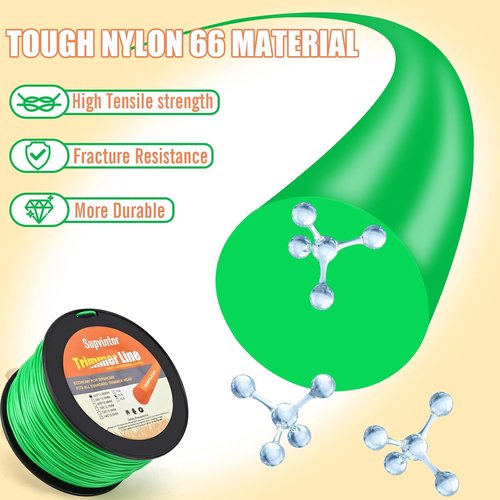 065 Trimmer Line - Commercial Grade .065 Inch Weed Wacker String | 1730ft Green Round Line
