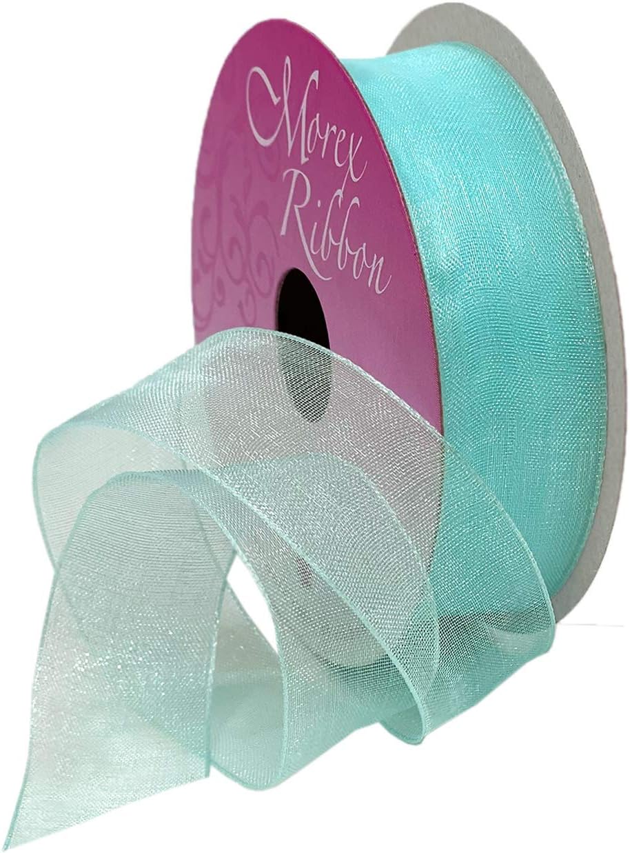 Red Organdy Nylon Ribbon - 5/8 Inch x 100 Yards | Morex 91803/100-609