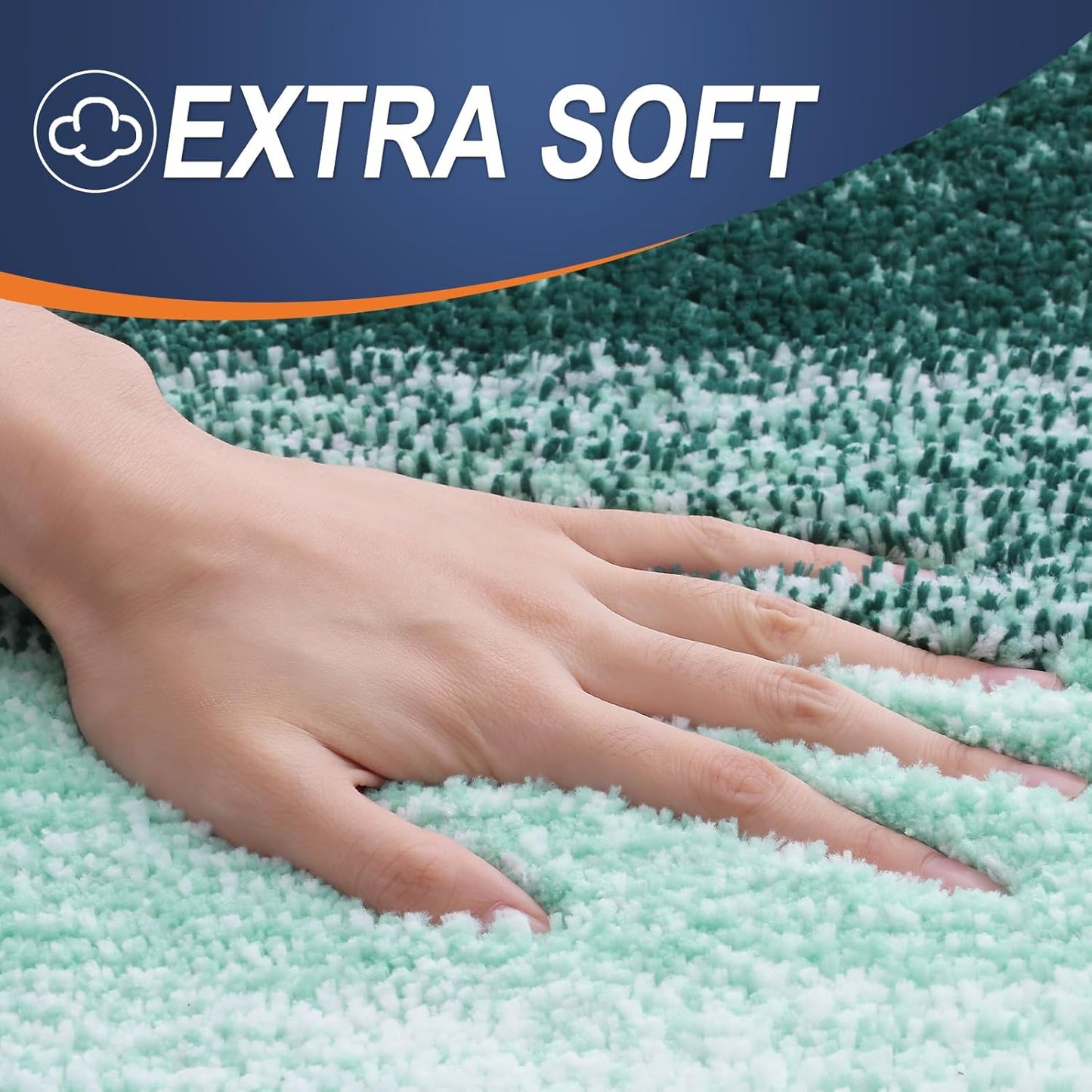 OLANLY Bathroom Runner Rug - Extra Soft Microfiber Mat with Rubber Backing | 47"x17", Quick Dry, Blackish Green