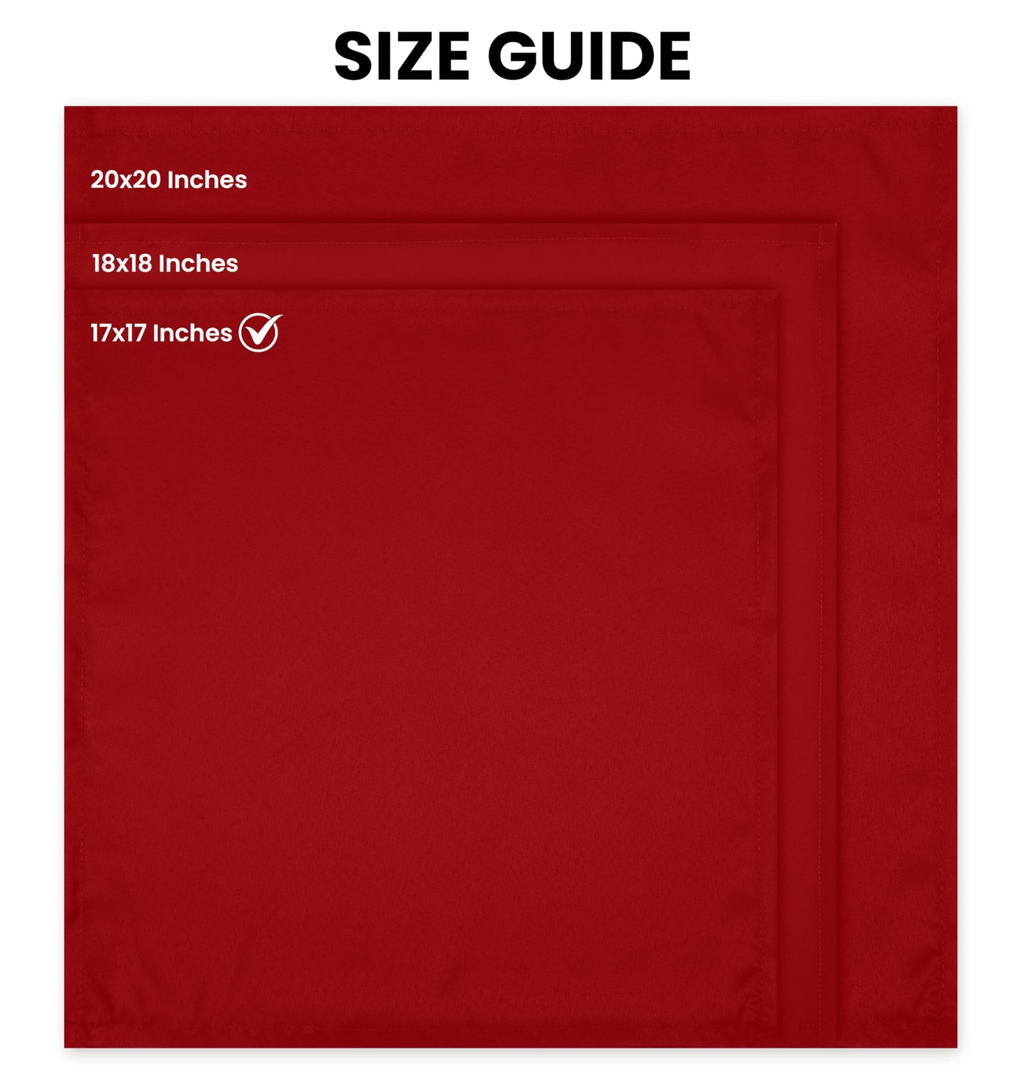 Utopia Home [288 Pack, Red] Cloth Napkins 17x17 Inches, 100% Polyester Hemmed Edges, Washable and Reusable Ideal for Parties, Weddings and Dinners