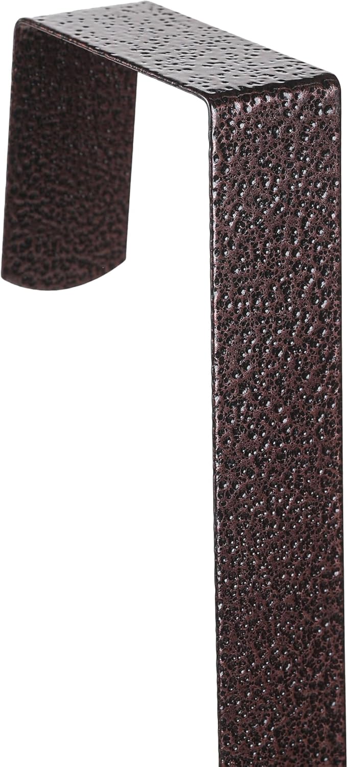 Sattiyrch 12" Wreath Hanger - Durable Steel Over The Door Hook | Textured Brass Finish