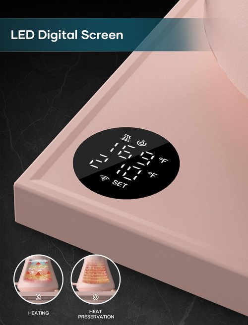 INTASTING Electric Kettles, Gooseneck Electric Kettle, ±1℉ Temperature Control, Stainless Steel Inner, Quick Heating, for Pour Over Coffee, Brew Tea, Boil Hot Water, 0.9L Pink