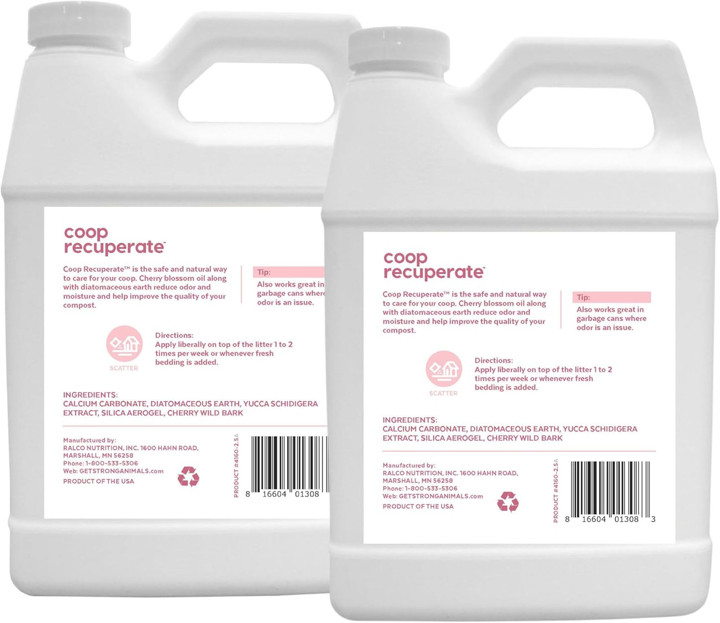 Strong Animals Coop Recuperate Cherry Blossom | Limited-Edition Chicken Coop Refresher with Natural Cherry Blossom Oil - 2.5 lb Jug, 2 Pack