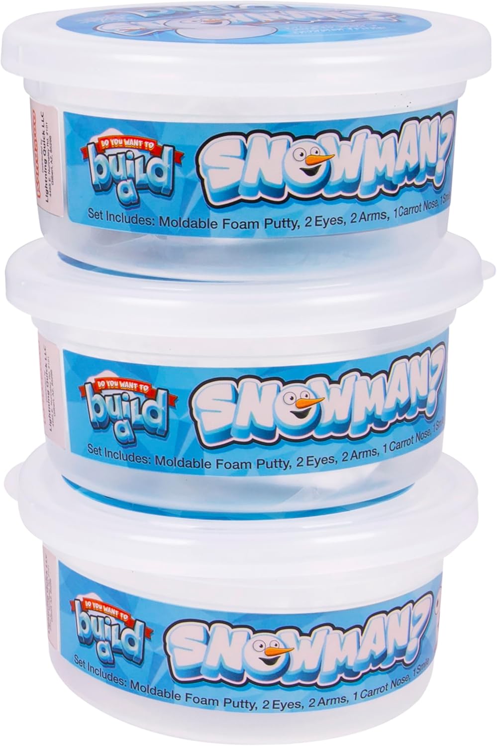Kangaroo Build A Snowman Kit - 3 Pack Snowballs Toys for Kids | Winter Crafts & Outdoor Fun