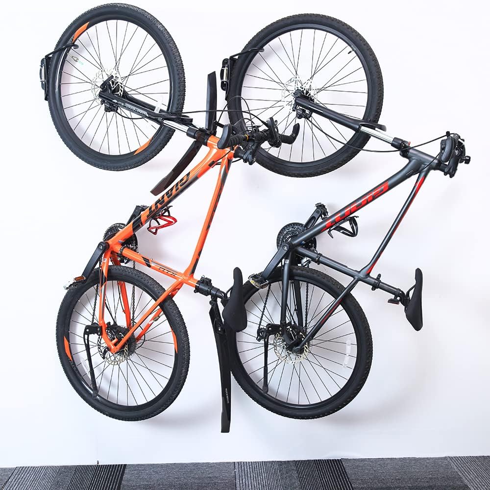 Ultrawall Bike Rack - Vertical Wall Mount Storage for Indoor Bicycles | 2-Pack Swivel Design