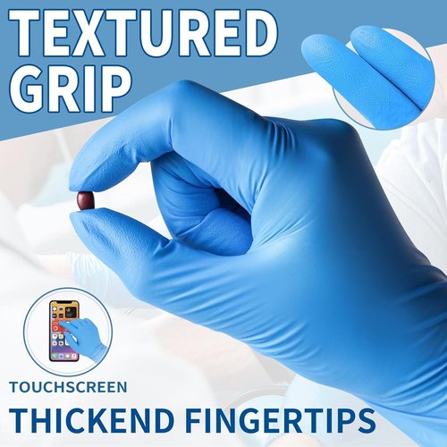 FINITEX Blue Disposable Nitrile Exam Gloves - 200 Count | 3.5mil Powder-Free & Latex-Free