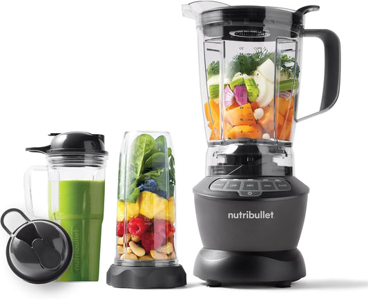 Nutribullet Full-Size Blender Combo 1200W - Powerful Dark Gray Kitchen Blender for Smoothies