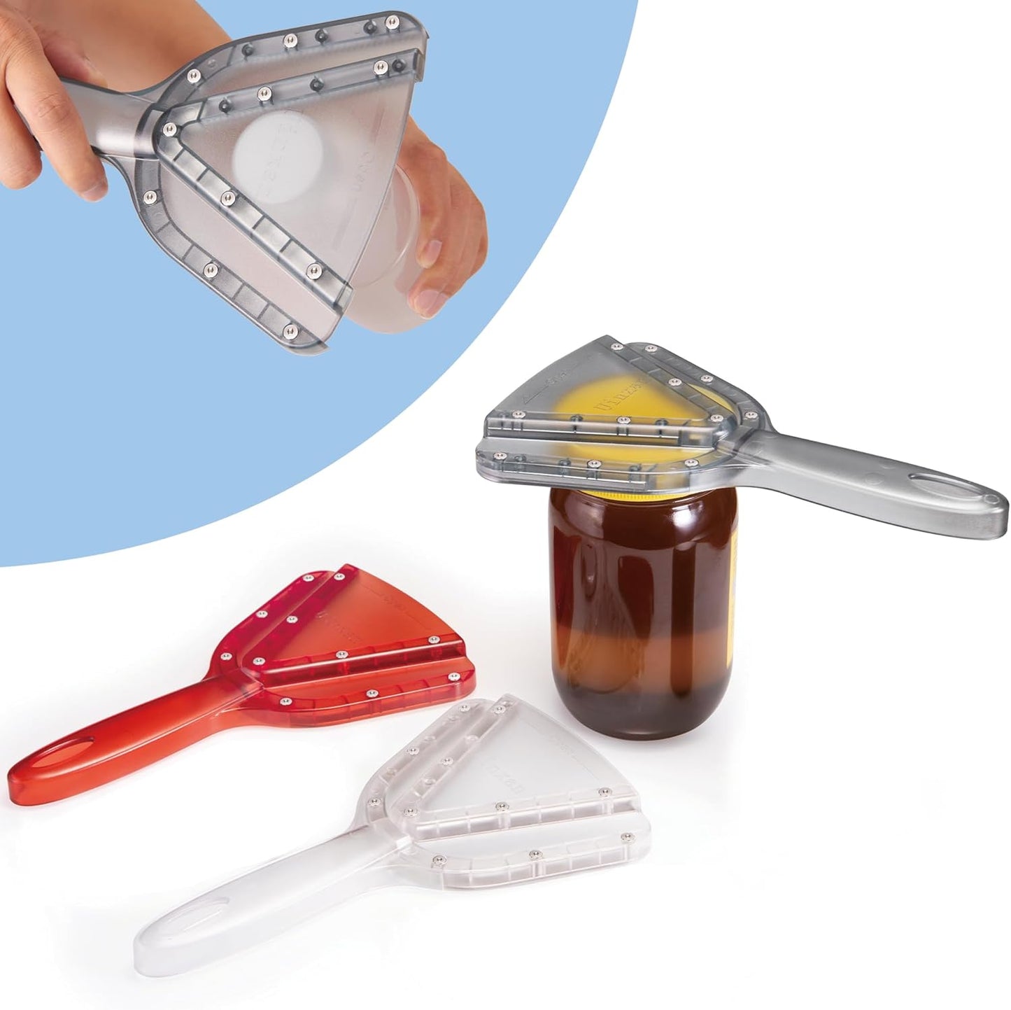 Uinxan Jar Opener - Easy Twist Off Bottle Caps for Seniors & Arthritis - Handheld Kitchen Gadget (Purple)