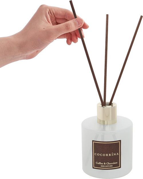 Cocorrína Reed Diffuser Set - Coffee & Chocolate Scented Home Fragrance | Perfect for Bathroom Decor