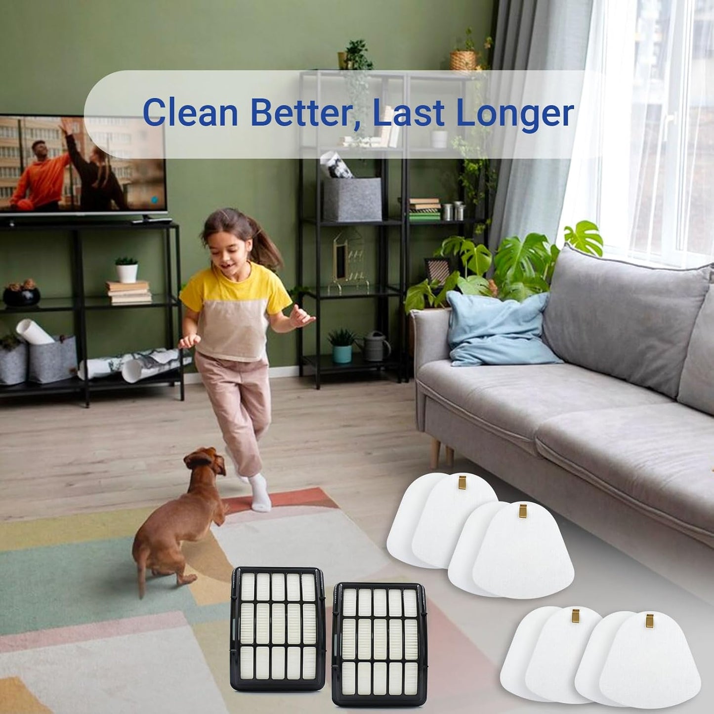 Shark Navigator Lift-Away Vacuum Filter Replacement - 2 HEPA & 4 Foam/Felt Filters | Compatible with ZU503AMZ, CU500, NV350 & More
