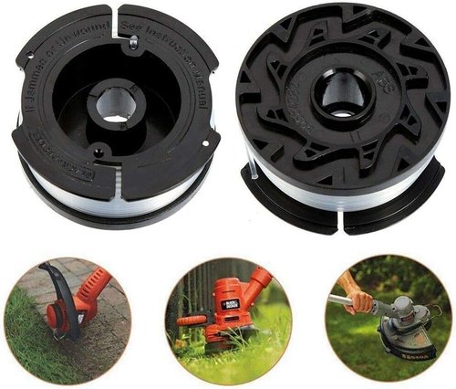 Black Decker AF-100 Replacement Spools - 30ft 0.065” Auto-Feed String Trimmer Refills (6 Spools, 1 Cap, 1 Spring)