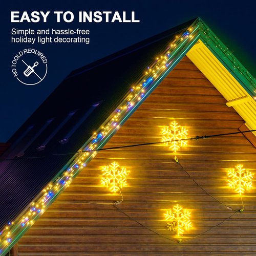 Hetyue Outdoor Light Clips Clear 20pcs: Hooks for Outdoor String Lights for Hanging Heavy Duty Patio Fence Balcony Inside Waterproof UV-Resistant Cable Clips