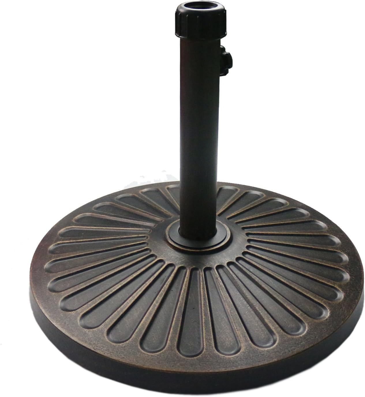 Sunnyglade Heavy Duty 30.2-lbs Round Umbrella Base - Antiqued Bronze for Patio & Outdoor Use