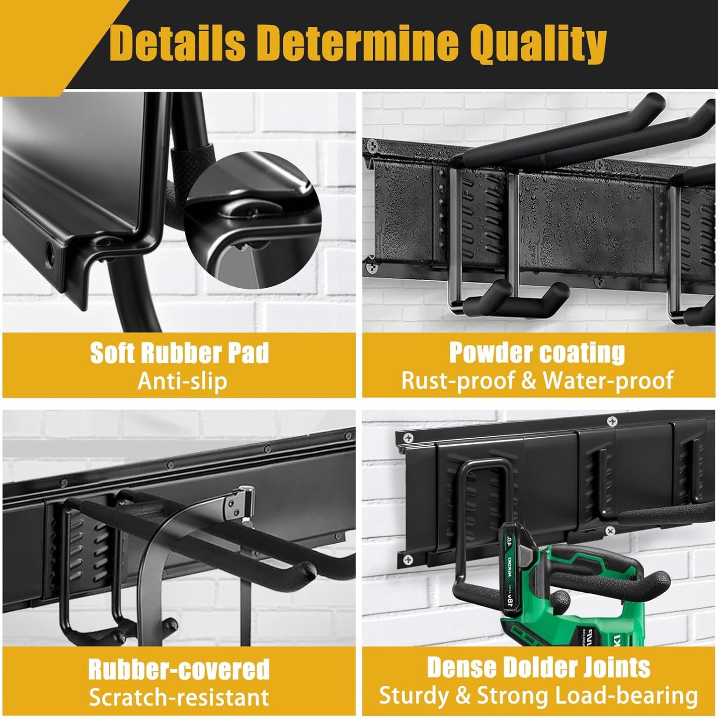 KOFANI Heavy Duty Garage Wall Organizer - 700LB Capacity | 48-Inch Adjustable Tool Rack for Yard Storage