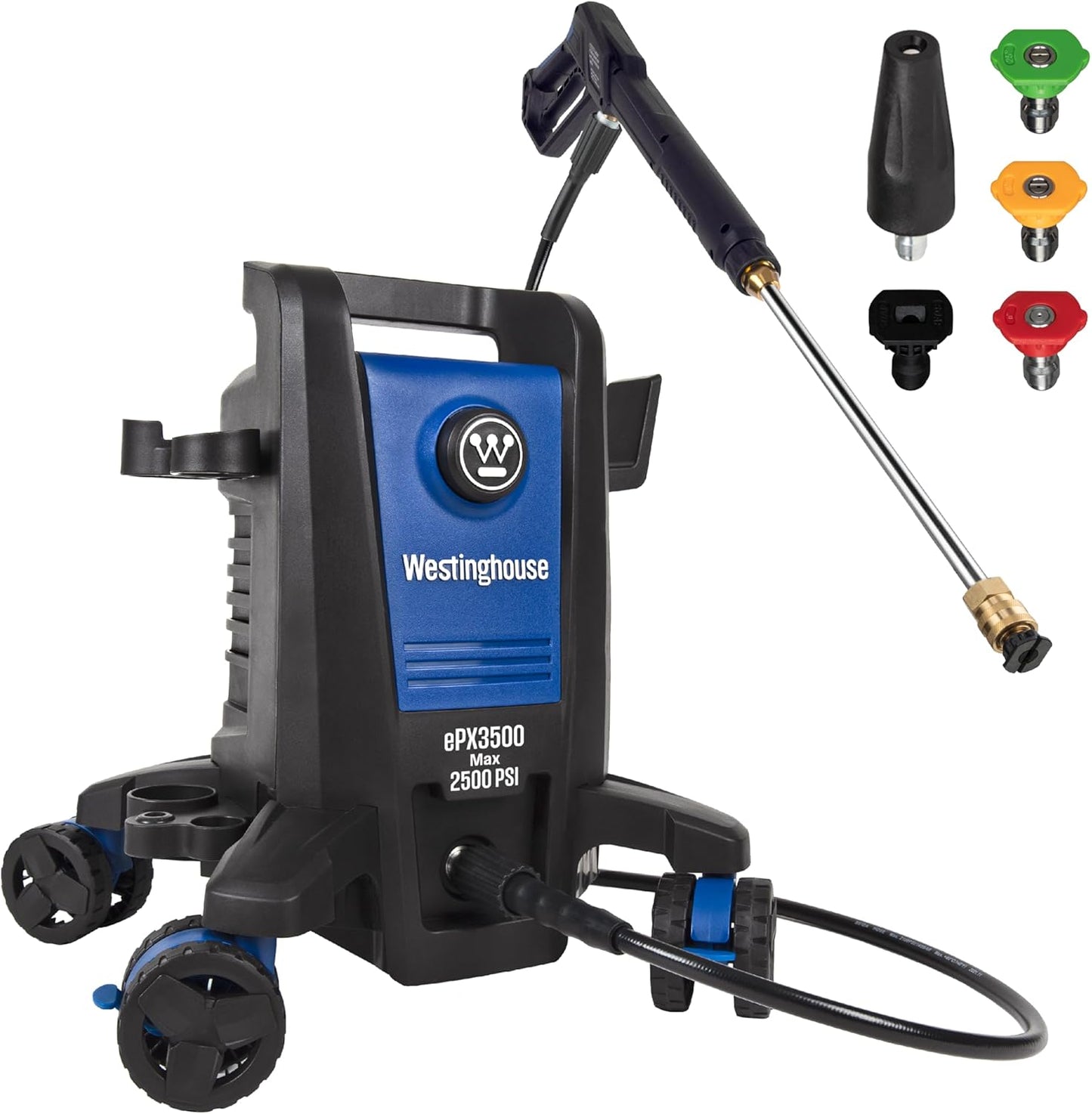 Westinghouse ePX3500 Electric Pressure Washer - 2500 PSI, 1.76 GPM, Anti-Tipping Tech, Onboard Soap Tank, Pro Steel Wand