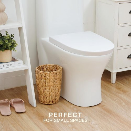 84ECO Wicker Trash Cans - Stylish Rattan Waste Baskets for Bathroom & Bedroom | Natural 2 Gallon, 2-Pack