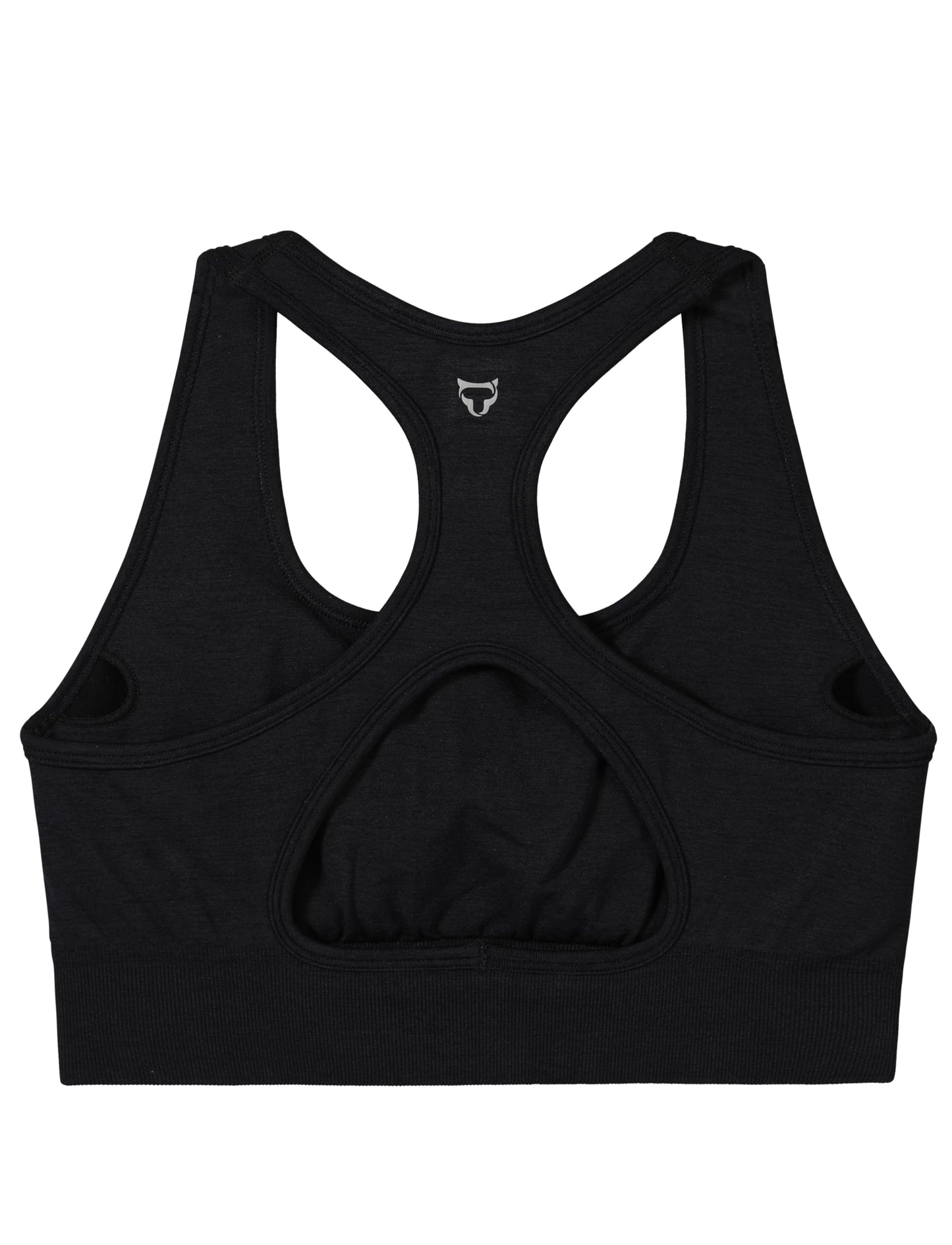 TomTiger Sports Bras for Women High Impact Racerback Removable Padded Seamless Yoga Workout Activewear Bra (Black,M)