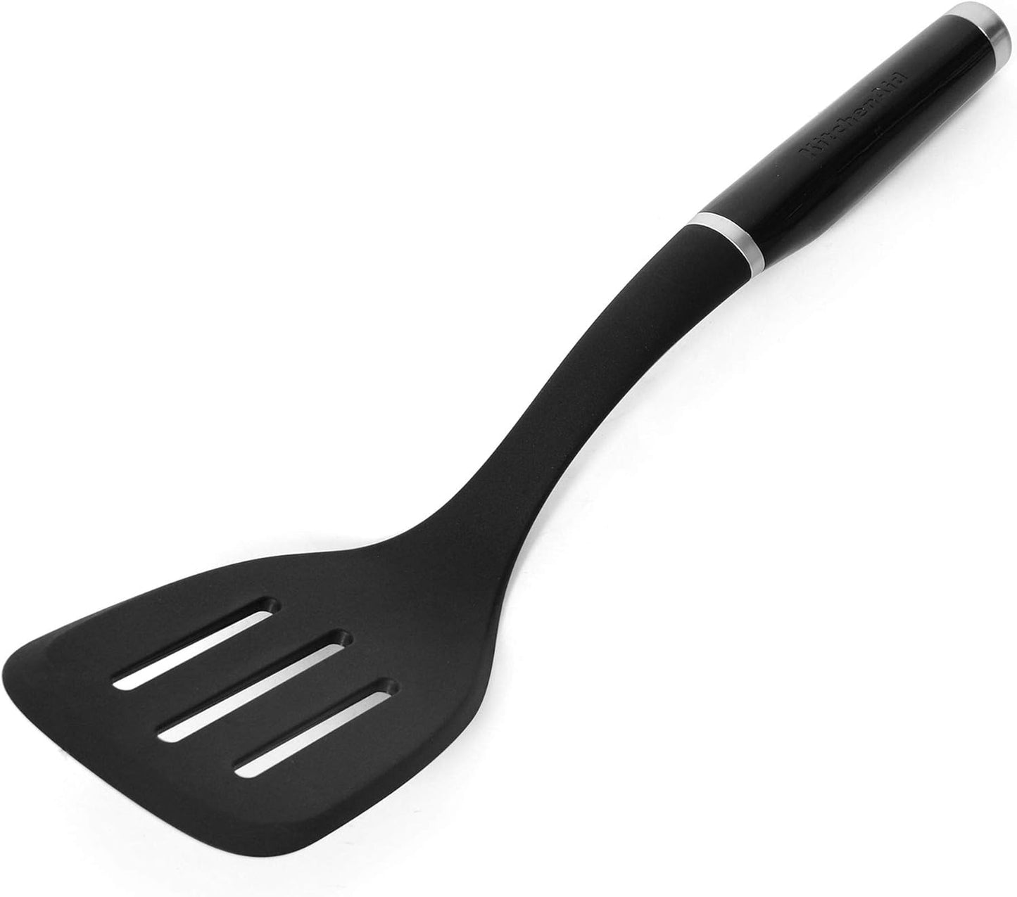 KitchenAid Classic Nylon Slotted Turner - 13.66-Inch Durable Kitchen Tool | Black