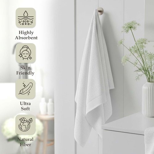Delilah Home Turkish Cotton Bath Towels - Soft, Absorbent & Organic | 6-Piece Set with 2 Large Bath Sheets, 2 Washcloths, 2 Hand Towels