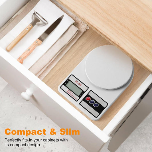 Partyreal Digital Kitchen Scale Capacity, Stainless Steel Food Scale with oz/g Units | Replaceable Battery Power | Ideal for Meal Prep, Cooking, Baking