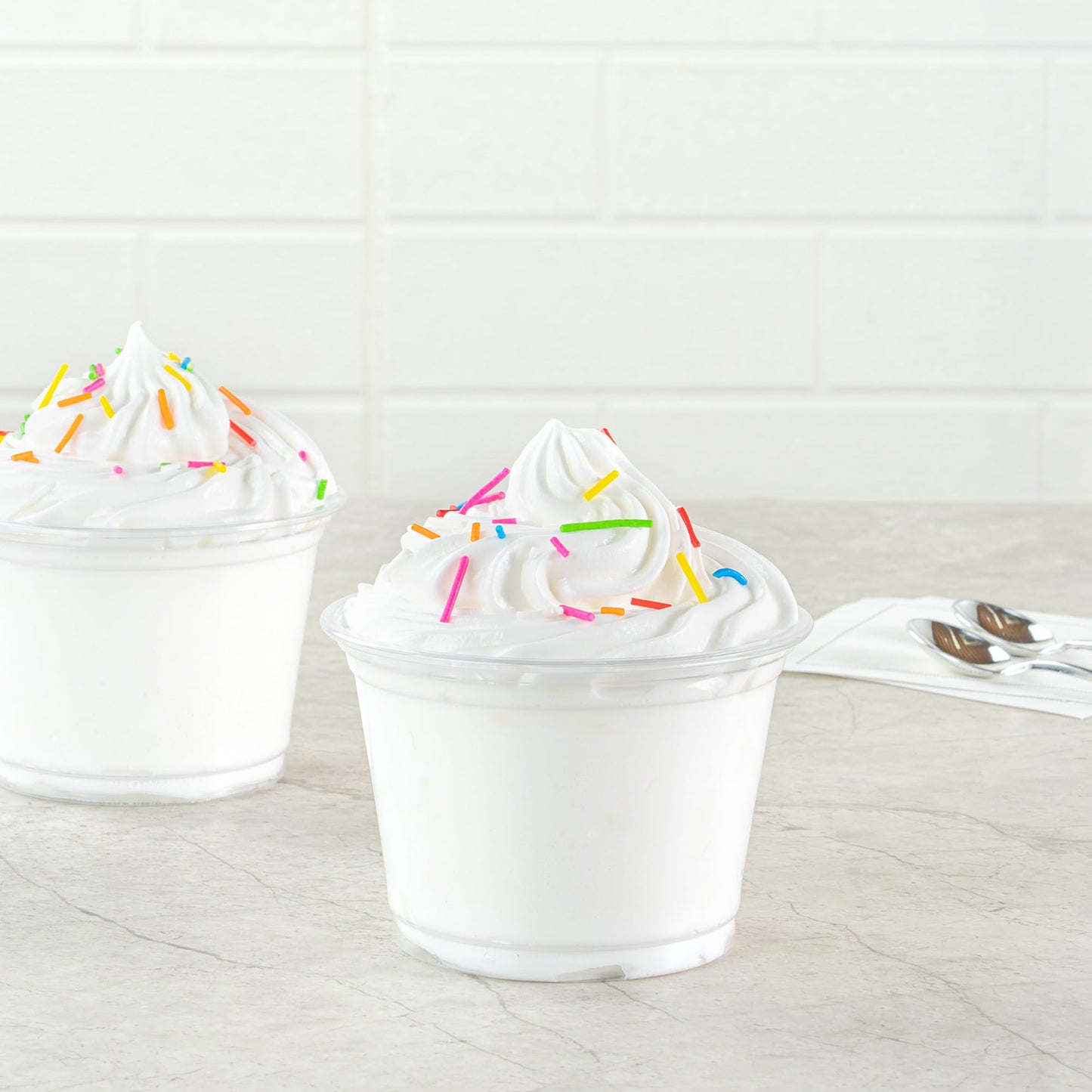 RW Base 9 Ounce Round Ice Cream Cups, 500 Disposable Parfait Cups - Lids Sold Separately, Premium, Clear Plastic Dessert Cups, Serve Frozen Yogurt, Mousse, Pudding, Great For Parties - Restaurantware