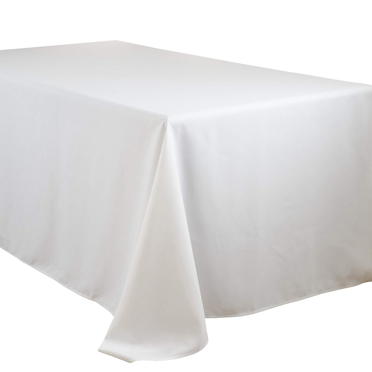 SARO LIFESTYLE Collection Casual Design Everyday Tablecloth, 90" x 108", White