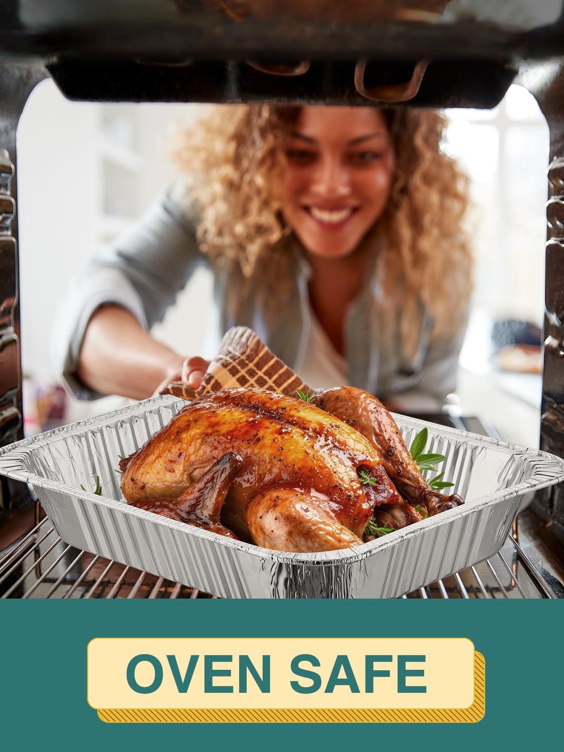 NEEBAKE 40 Pack Disposable Aluminum Foil Pans Assorted Sizes - 20 Large 10.25x12 Half Size Aluminum Pans & 20 Small 8x8 Tin Foil Baking Pans, Tin Trays Containers for Meal Prep, Food Cooking, Roasting