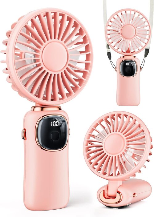 coldSky Portable Handheld Fan - 4000mAh Battery Operated | 3-in-1 Personal Fan with LED Display & 5 Speeds