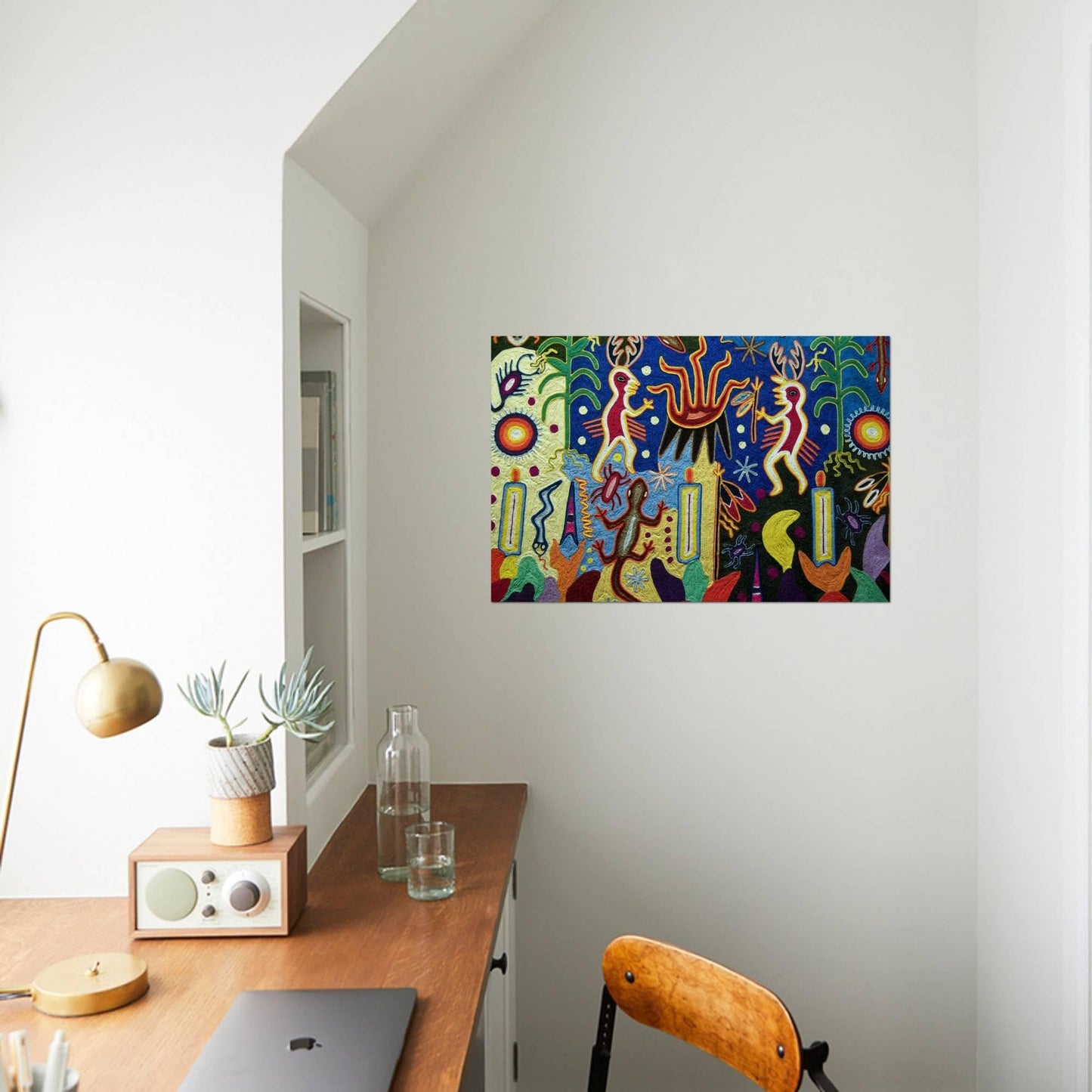 Art.com Wall Art Prints Huichol Art, Detail, National Museum of Anthropology, Mexico City, World Culture Decor, 24" x 16"