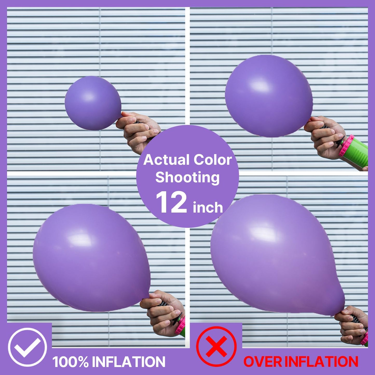PartyWoo Purple Balloons 101pcs 12 Inch Purple Latex Balloons for Birthday Baby Shower Anniversary Engagement Wedding Princess Bachelorette Bridal Shower Butterfly Party Decorations Purple-Y15