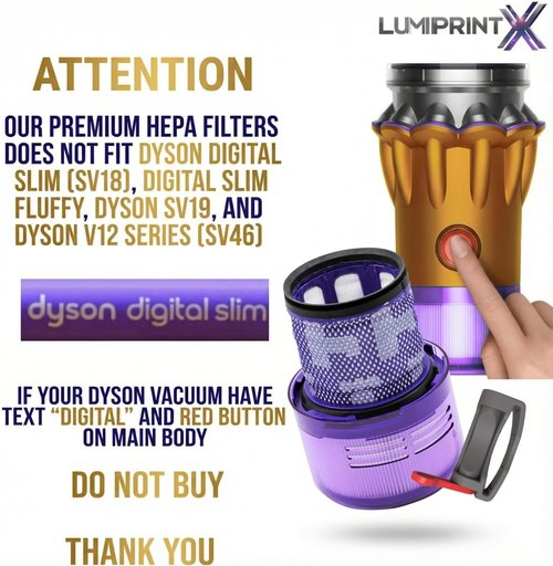 Dyson V11 HEPA Filter - 2-Pack Premium Replacement for V11, V15, and V15 Absolute Models