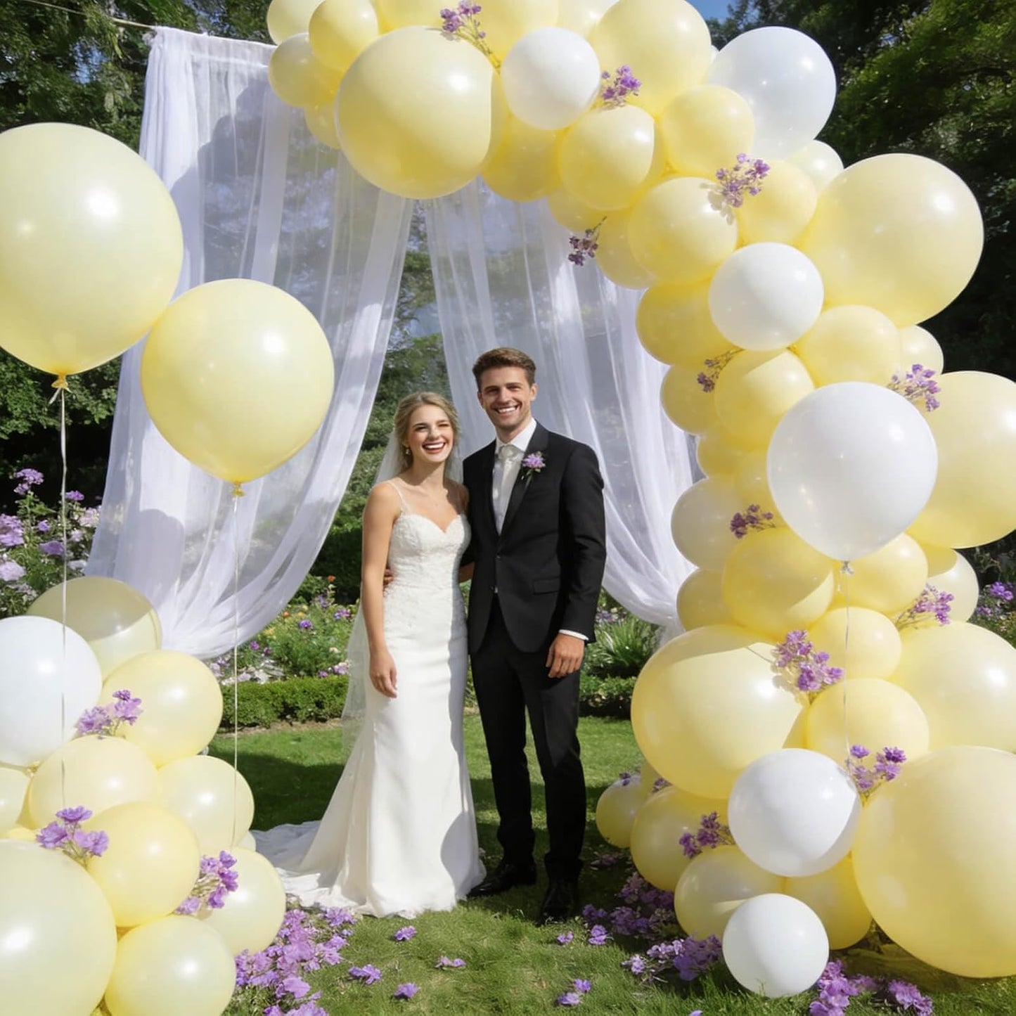 Pastel Yellow Balloons by [Brand Name] - 110pcs 12-Inch Latex Balloons for Birthday Parties & Baby Showers