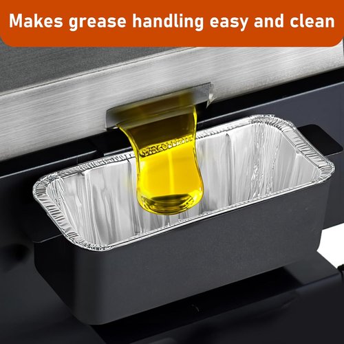Blackstone Grease Cup Liners - Disposable Aluminum Foil Drip Pans for 17-36 Inch Griddles (30 Pack)