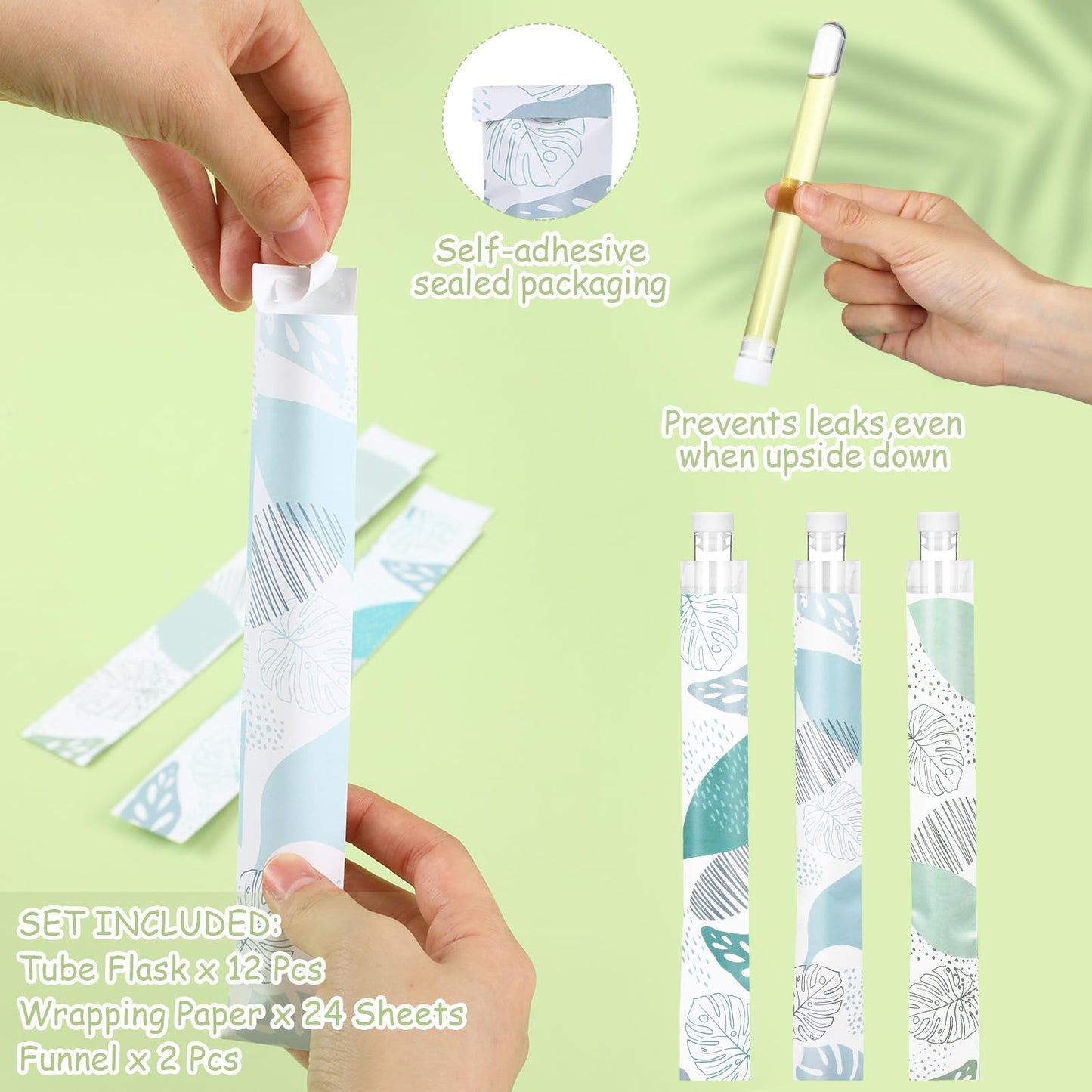 Copkim 38 Pcs Tampon Tube Set Included Plastic Travel Tube Containers for Women Tampon Reusable Wrappers(Light Style)