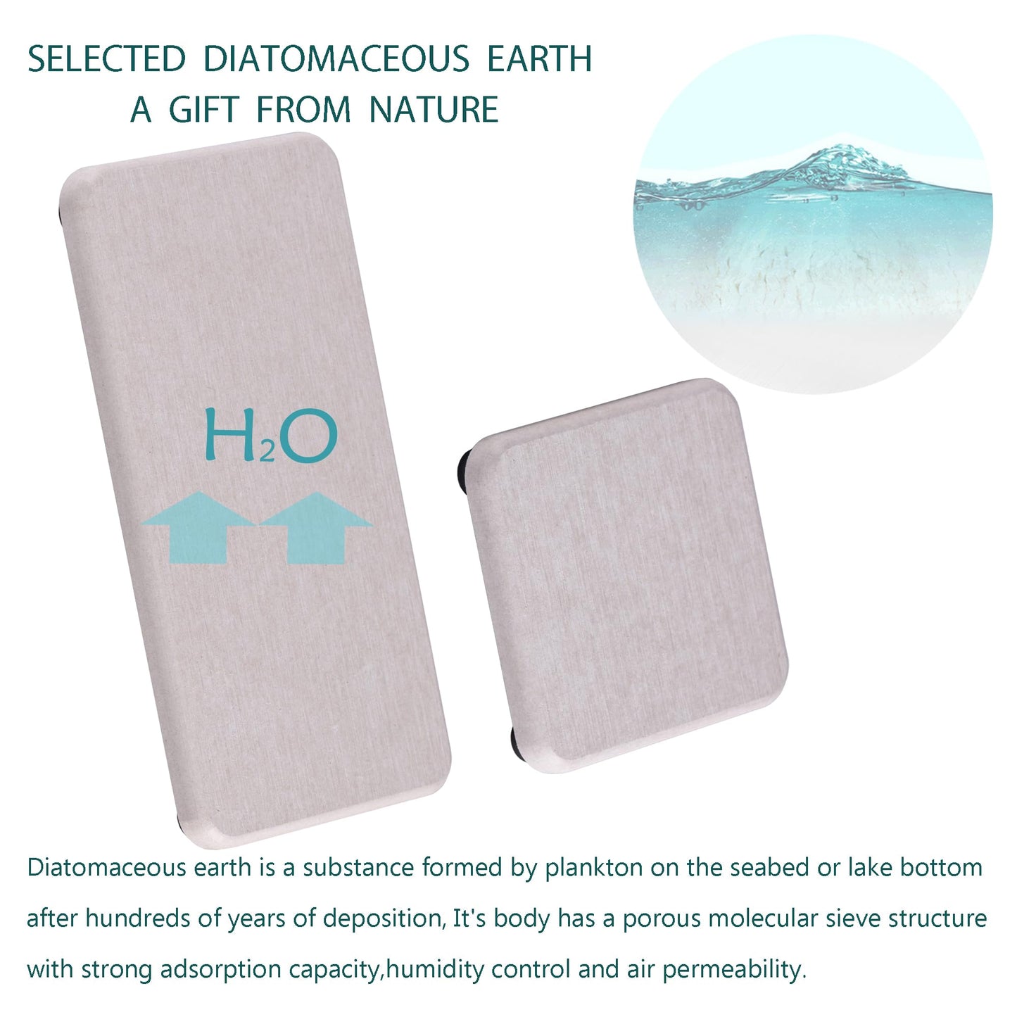 NiuYichee Set of 4 Water Absorbent Diatomite Coasters, Diatomaceous Earth Kitchen Soap Dish, Bathroom Trays, Water Absorbing Stone Used for Hand Soaps & Plants & Toiletries in The Modern Home