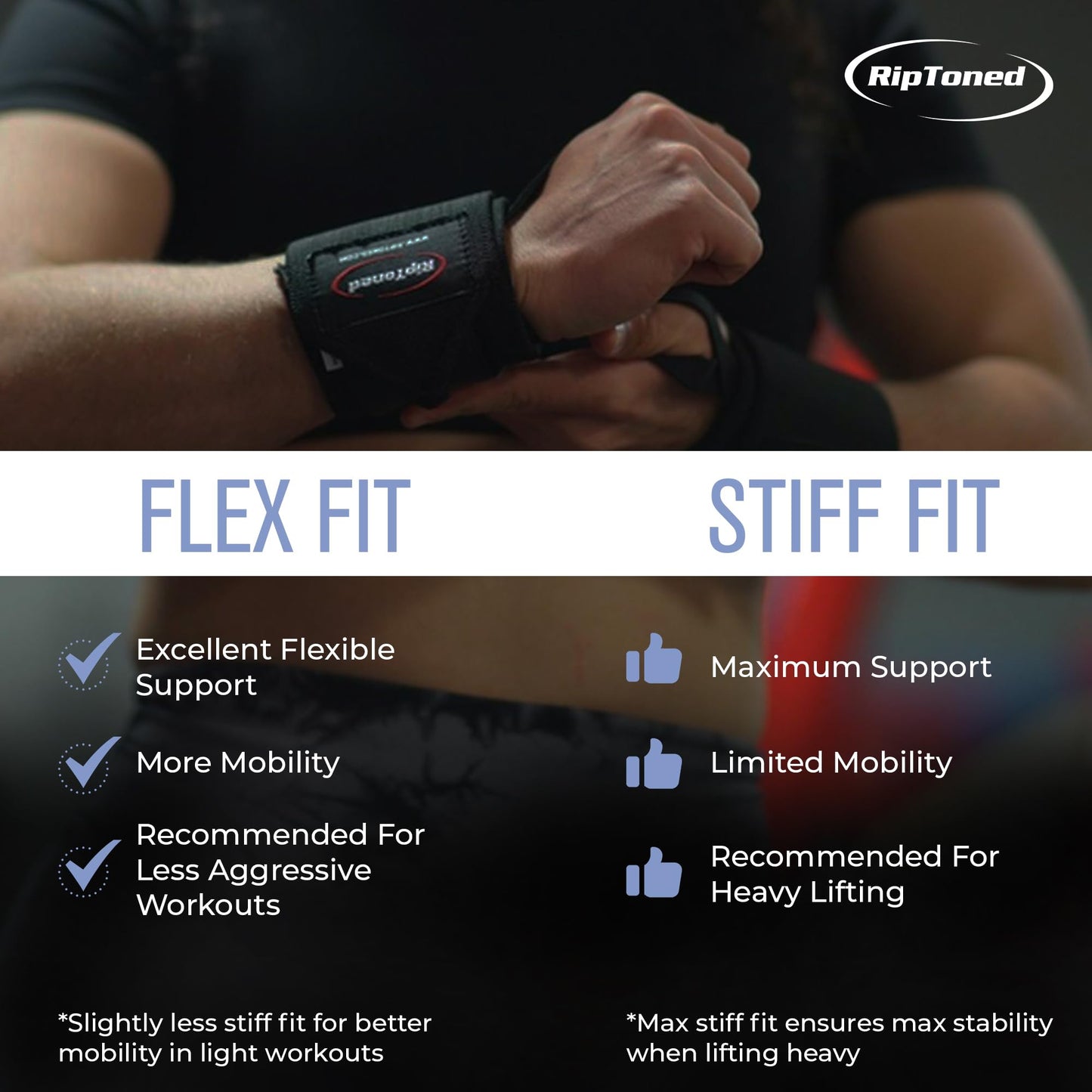 Rip Toned Wrist Wraps for Weightlifting – USPA & USAPL Approved 18" Wrist Straps for Powerlifting – Adjustable, Durable Gym Wraps with Thumb Loop – Maximum Support for Men & Women – Small Floral Stiff