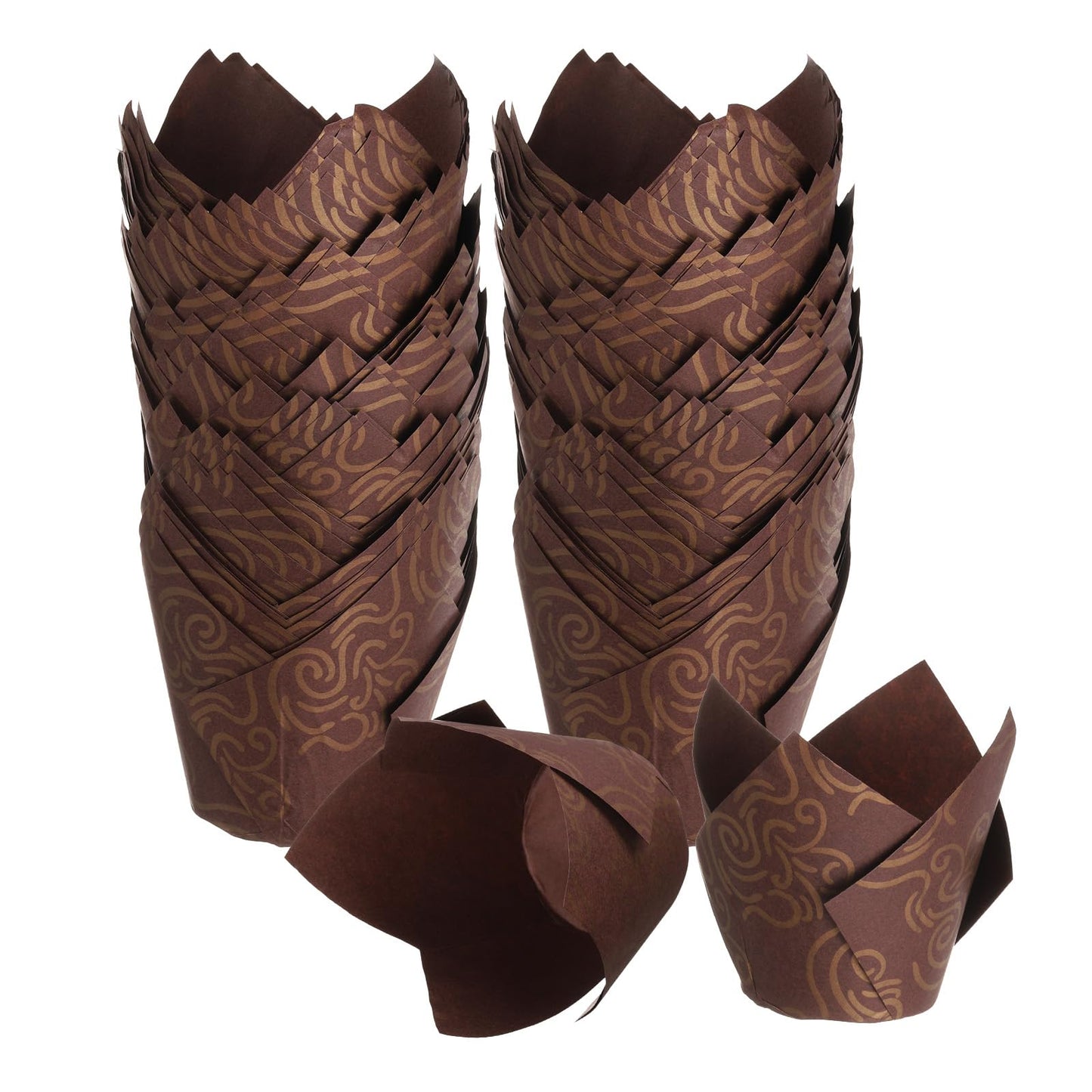 uxcell Tulip Baking Cups Cupcake Muffins Liners Paper for Wedding Birthday Party